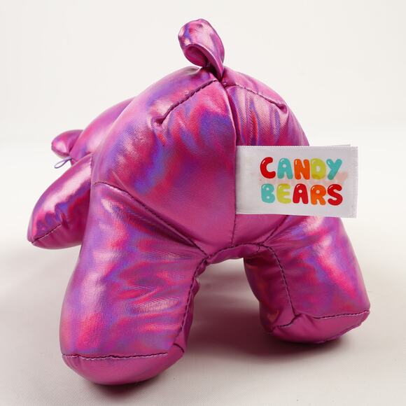 Candy Bears Metallic Plush 8" Stuffed Animal Purple Pink - Picture 5 of 8